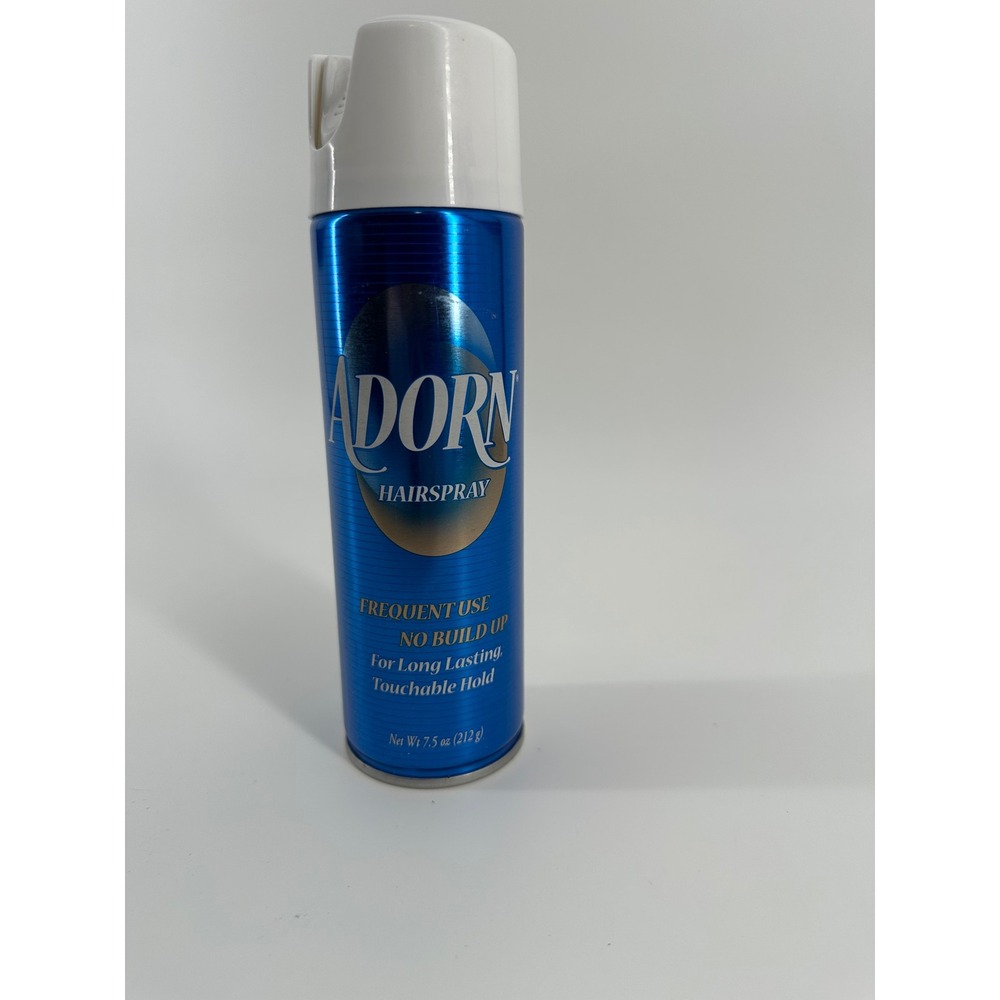 Adorn Hairspray Frequent Use No Build Up Touchable Hold 7.5 oz Aerosol Blue Can